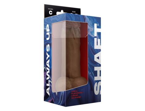 SHAFT MODEL C 8.5 INCH LIQUID SILICONE DONG WITH BALLS OAK - 2