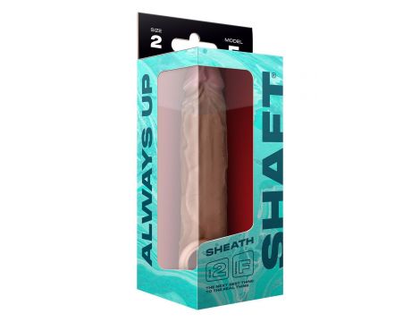 SHAFT SHEATH MODEL F 6.9 INCH LIQUID SILICONE SLEEVE PINE - 2