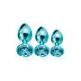 NIXIE METAL BUTT PLUGÂ TRAINERÂ SET, BLUE METALLIC - 3