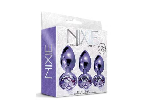 NIXIE METAL BUTT PLUGÂ TRAINERÂ SET, PURPLE METALLIC - 5