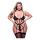 SEXY STRAPPY LACE TEDDY WITH GARTERS BLACK, QUEEN