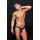 MICROFIBER LOWRISE ZIP THONG BLACK, S/M