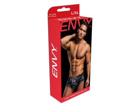 ENVY CAMO TRUNKS W/ DOG TAG BLACK, S/M - 3