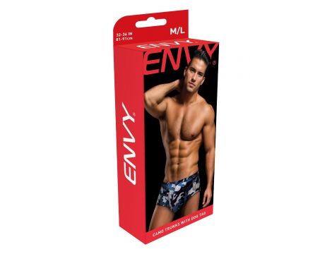 ENVY CAMO TRUNKS W/ DOG TAG NAVY, L/XL