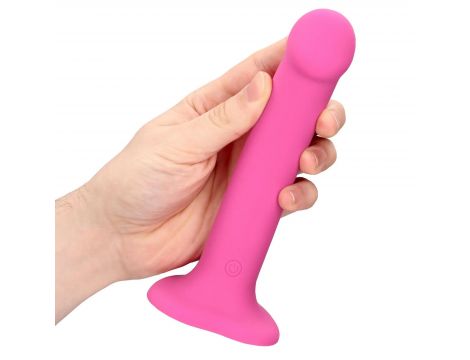 Wibrator dildo silikonowy Loveline różowy 18 cm - 9