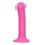Wibrator dildo silikonowy Loveline różowy 18 cm - 3