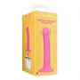 Wibrator dildo silikonowy Loveline różowy 18 cm - 2