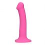 Wibrator dildo silikonowy Loveline różowy 18 cm - 4