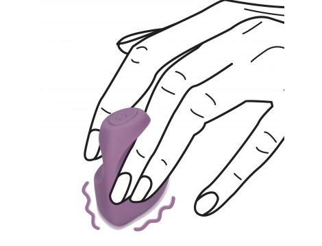 Wibrator na palec Loveline silikonowy fioletowy 3,5 cm - 4