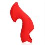 Mini wibrator na palec teksturowany Loveline czerwony 12 cm - 5