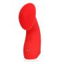 Mini wibrator na palec teksturowany Loveline czerwony 12 cm - 4