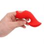 Mini wibrator na palec teksturowany Loveline czerwony 12 cm - 8