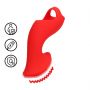 Mini wibrator na palec teksturowany Loveline czerwony 12 cm - 9