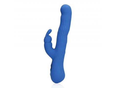 Wibrator króliczek Loveline Wiggle niebieski 24 cm - 3