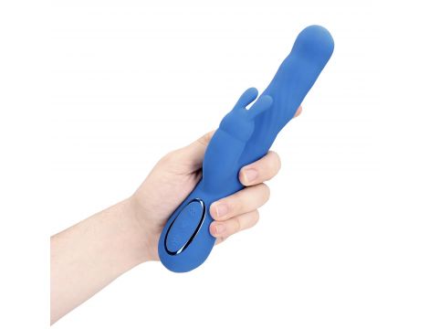 Wibrator króliczek Loveline Wiggle niebieski 24 cm - 7