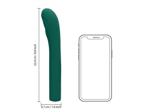 Wibrator punktu G Loveline Pulse Wave zielony 22 cm - 8