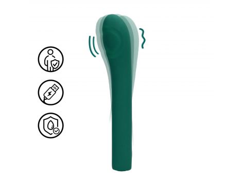 Wibrator punktu G Loveline Pulse Wave zielony 22 cm - 9