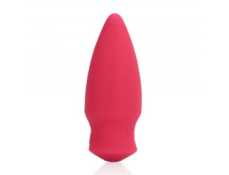 Wibrator stożkowy bullet Loveline silikonowy czerwony 7,7 cm