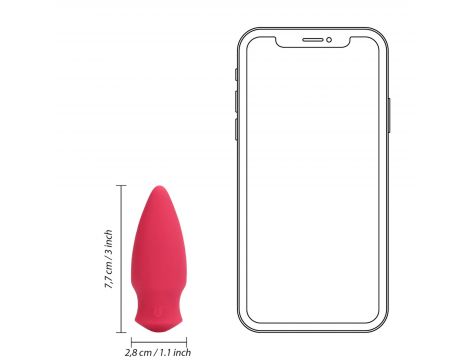 Wibrator stożkowy bullet Loveline silikonowy czerwony 7,7 cm - 8