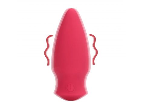 Wibrator stożkowy bullet Loveline silikonowy czerwony 7,7 cm - 7