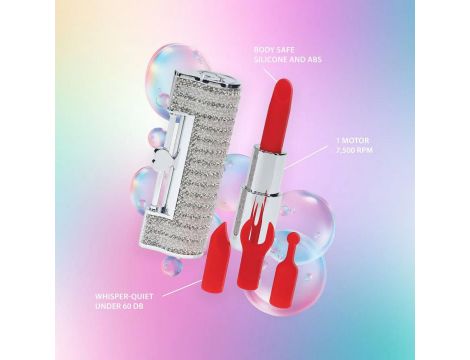 Mini wibrator szminkowy Angel Loveline transparentny USB - 5