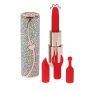 Wibrator szminka Loveline Sparkle iridescent z nakładkami - 9