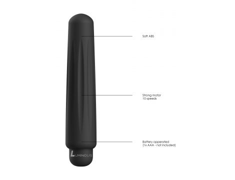Delia - ABS Bullet With Sleeve - 10-Speeds - Black