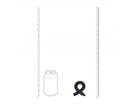 Pierścień erekcyjny silikonowy Levelz czarny 8 cm - 4