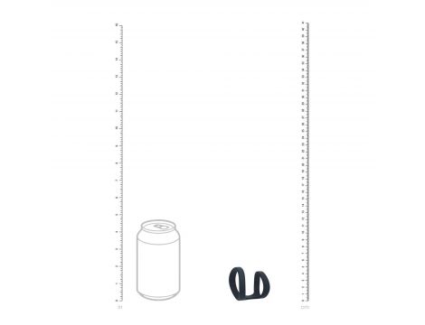 Pierścień erekcyjny dwupętlowy silikonowy Levelz czarny 4cm - 6