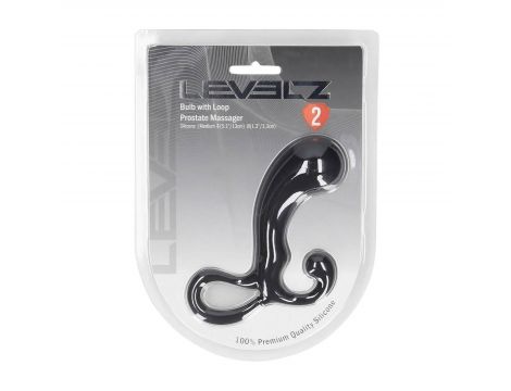 Masażer prostaty silikonowy Levelz M czarny 13 cm