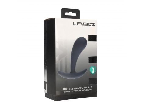 Masażer prostaty wibrujący silikonowy Levelz M czarny 12,5cm - 2