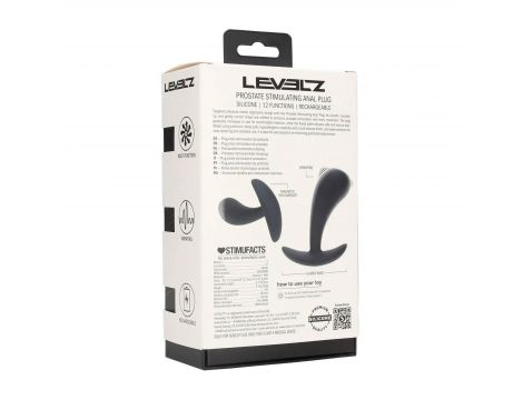 Masażer prostaty wibrujący silikonowy Levelz M czarny 12,5cm - 5