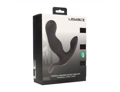 Stymulator prostaty Levelz podgrzewany wibrujący silikonowy czarny - 3
