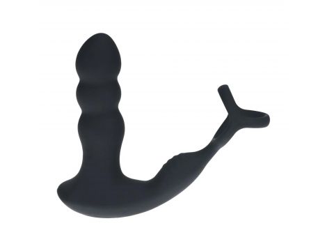 Masażer prostaty z rotującą głowicą Levelz silikonowy czarny 16,8 cm - 6