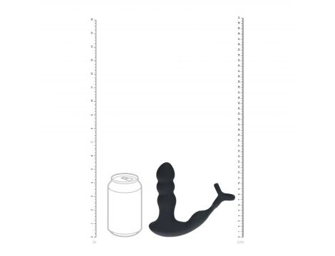 Masażer prostaty z rotującą głowicą Levelz silikonowy czarny 16,8 cm - 7