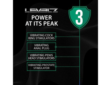 Masażer prostaty z rotującą głowicą Levelz silikonowy czarny 16,8 cm - 8