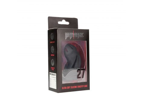 Pas cnoty silikonowy ultra miękki ManCage Model 27 czarny - 6