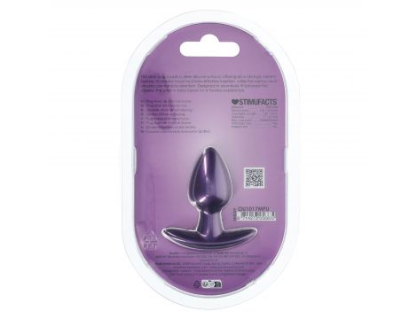 Smooth Silicone Anal Plug - Small - 2.6 / 6,5 cm - Metallic Purple - 3