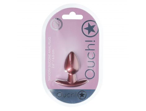 Smooth Silicone Anal Plug - Small - 2.6 / 6,5 cm - Rose Gold