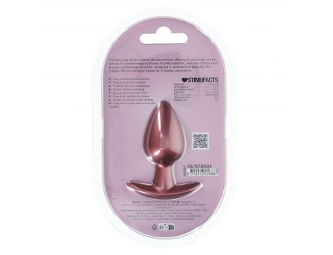 Smooth Silicone Anal Plug - Medium - 3.1 / 7,9 cm - Rose Gold
