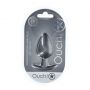 Smooth Silicone Anal Plug - Large - 3.5" / 8,9 cm - Gunmetal - 3