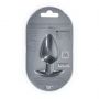 Smooth Silicone Anal Plug - Large - 3.5" / 8,9 cm - Gunmetal - 5