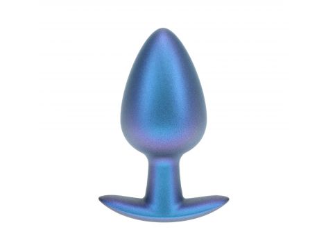 Smooth Silicone Anal Plug - Large - 3.5" / 8,9 cm - Metallic Blue - 2