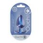 Smooth Silicone Anal Plug - Large - 3.5" / 8,9 cm - Metallic Blue - 2