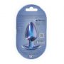 Smooth Silicone Anal Plug - Large - 3.5" / 8,9 cm - Metallic Blue - 5