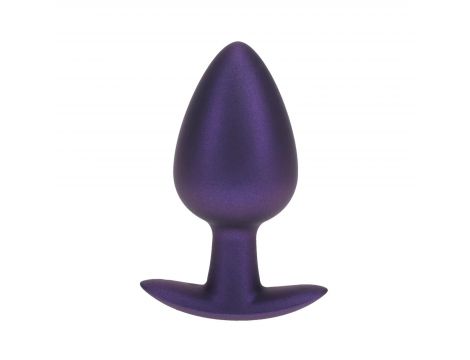 Smooth Silicone Anal Plug - Large - 3.5" / 8,9 cm - Metallic Purple - 2