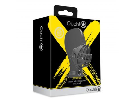 Kaganiec z odpinaną kulką Ouch! czarny 65 cm