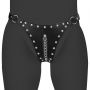 Pas cnoty thong Ouch ze skóry PU z łańcuchem czarnym - 2