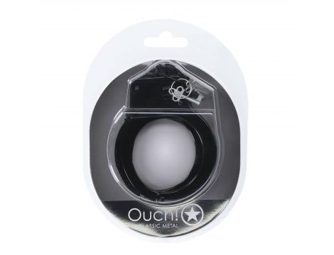 Kajdanki metalowe Ouch! czarne 24,2 cm - 2