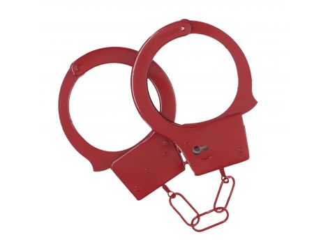 Kajdanki metalowe Ouch! czerwone 24 cm - 3